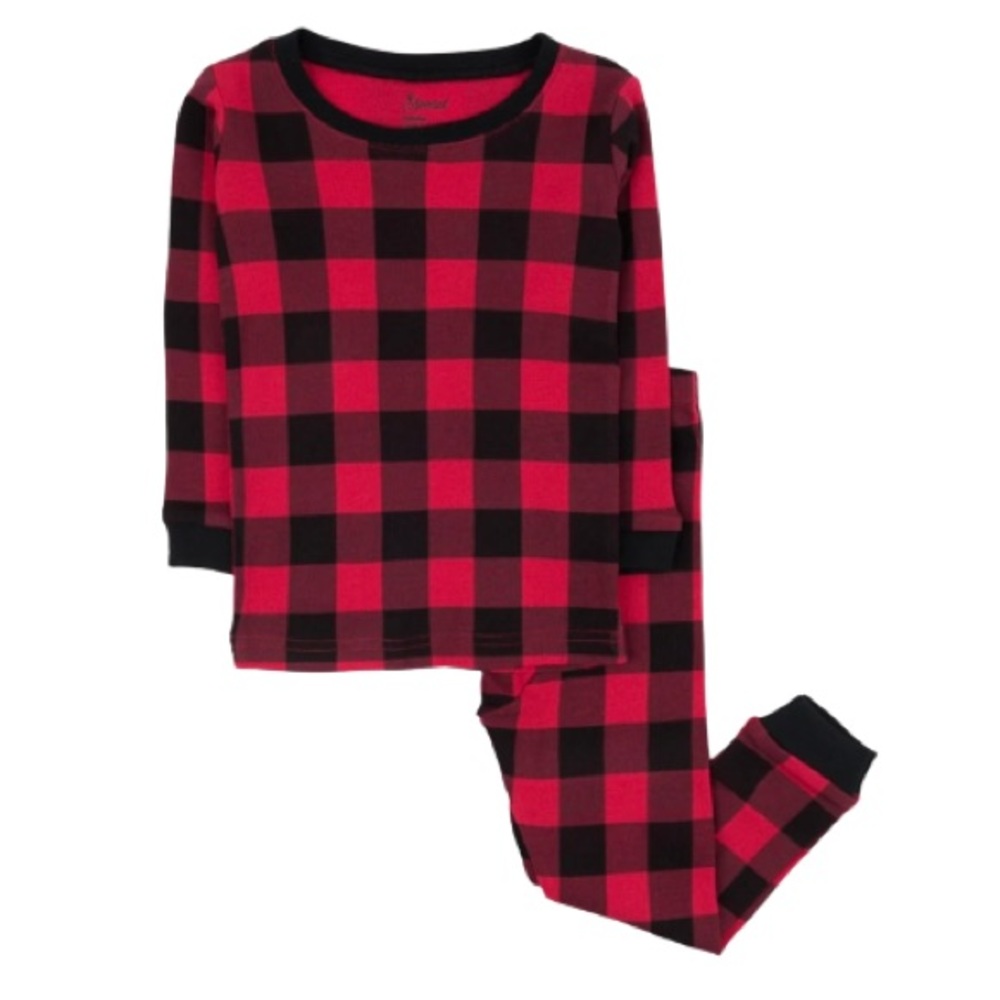 Leveret Buffalo Plaid Pajamas Size 12 Red Black